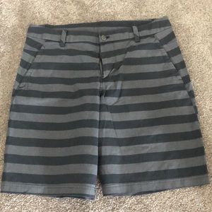 Lululemon grey striped shorts